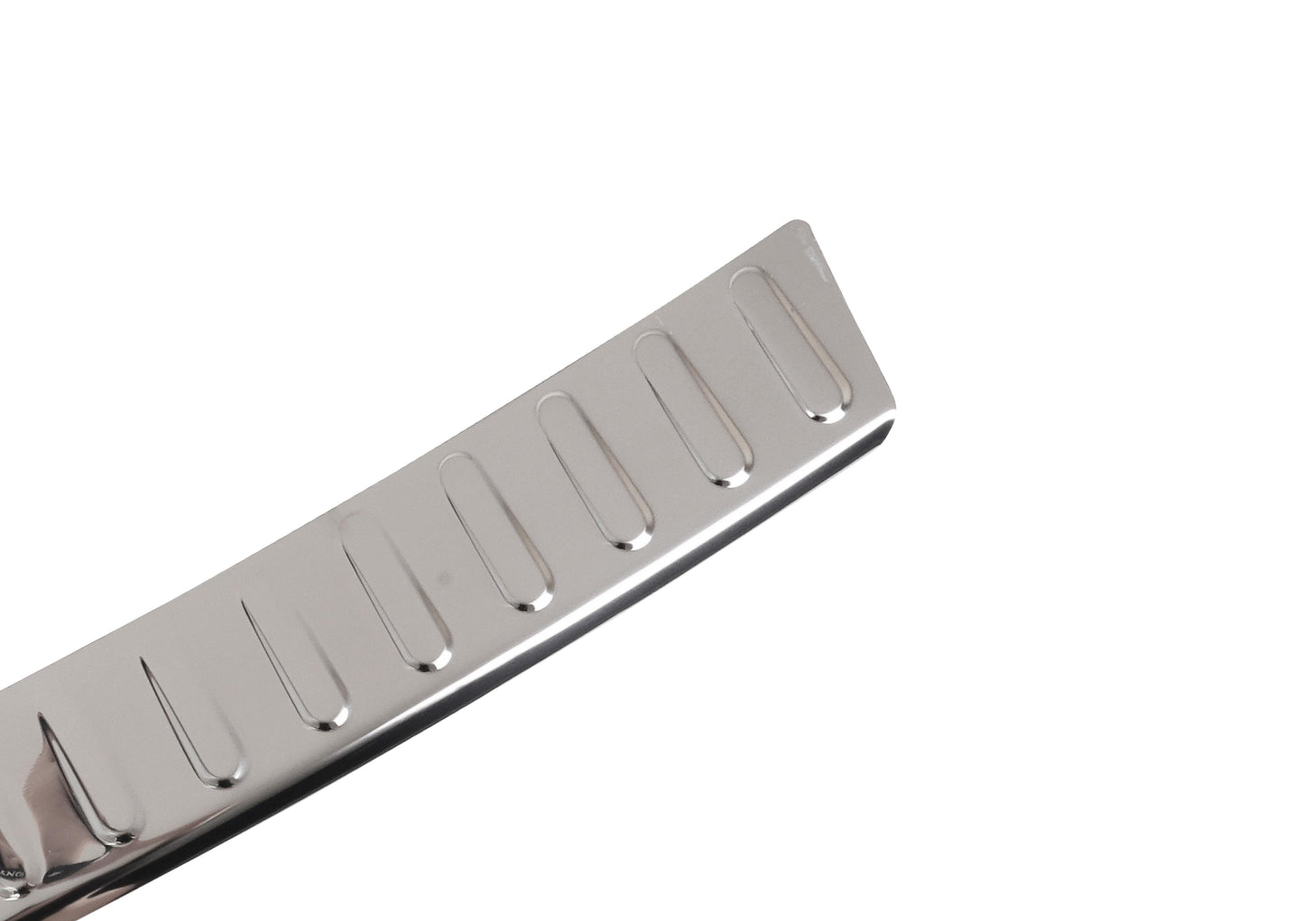 Front and adhesive backing of BMW F36 rear bumper sill cover