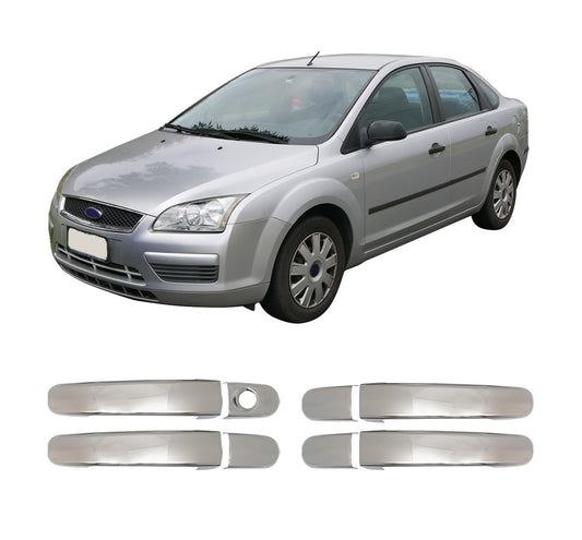Ford Focus Mk2 (2005-2011) Stainless Steel Chrome Door Handle Covers - 4 Doors