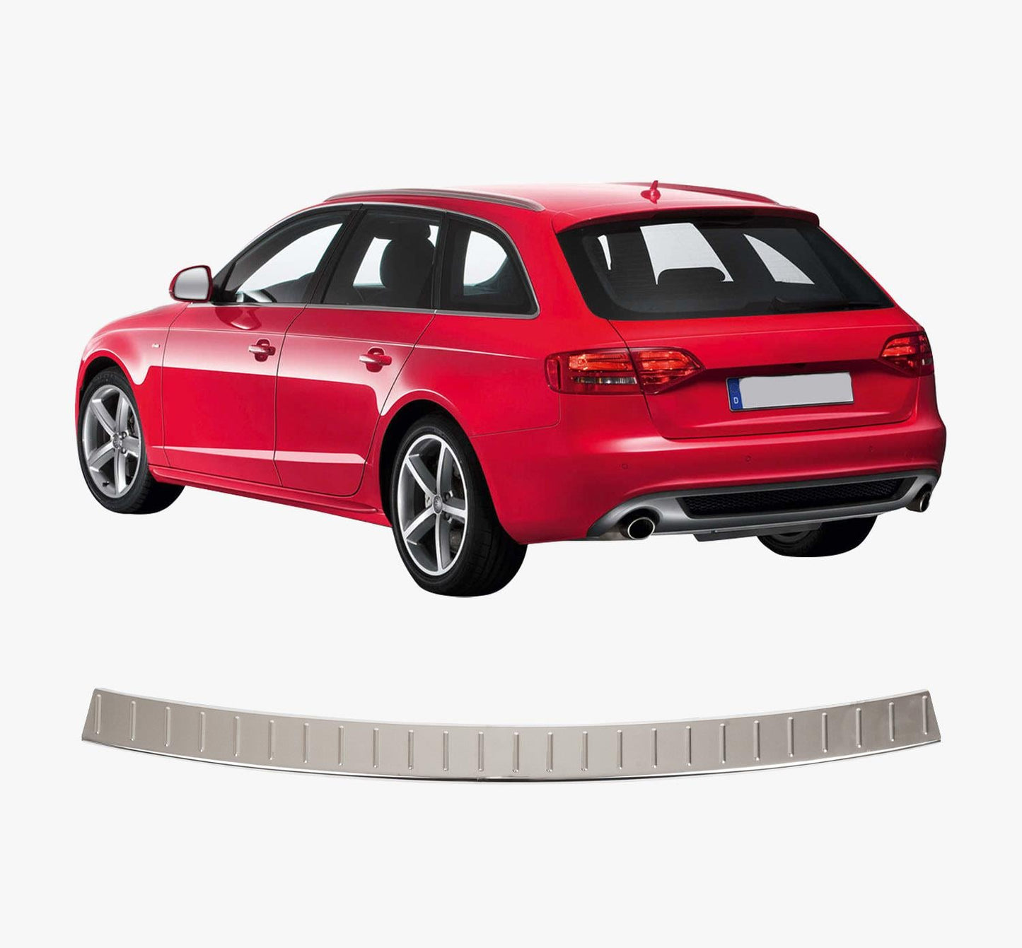 Audi A4 Avant B8 8K5 2011-2012 Stainless Steel Chrome Rear Bumper Sill Protector