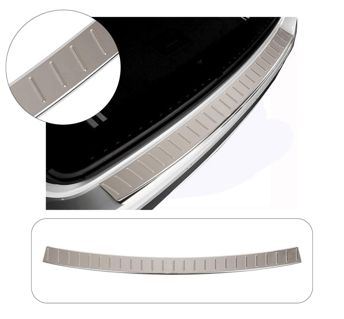 Audi A4 Avant B8 8K5 2011-2012 Stainless Steel Chrome Rear Bumper Sill Protector