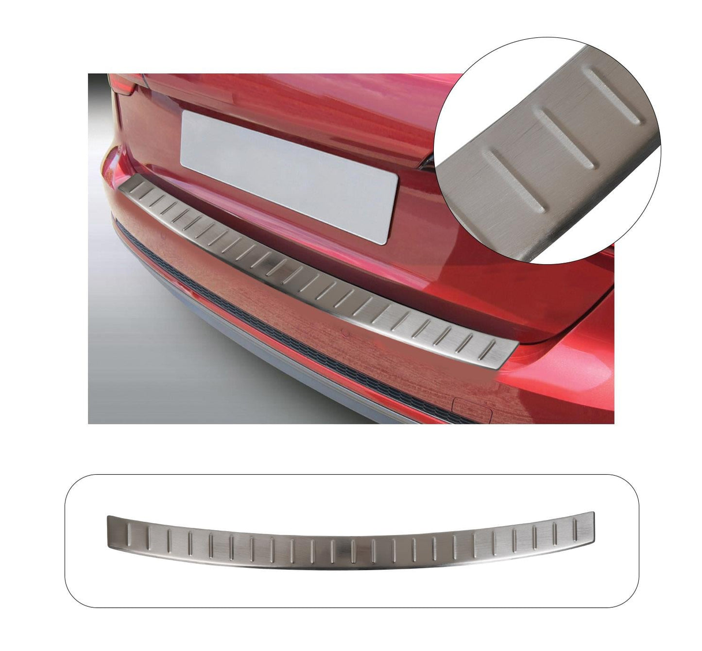 Audi A4 Avant B9 2016-2020 Matte Chrome Stainless Steel Rear Bumper Sill Protector