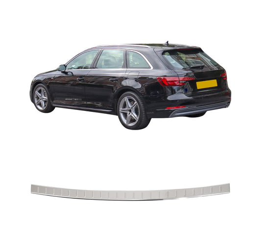 Audi A4 Avant B9 2016-2019 Stainless Steel Chrome Rear Bumper Sill Protector