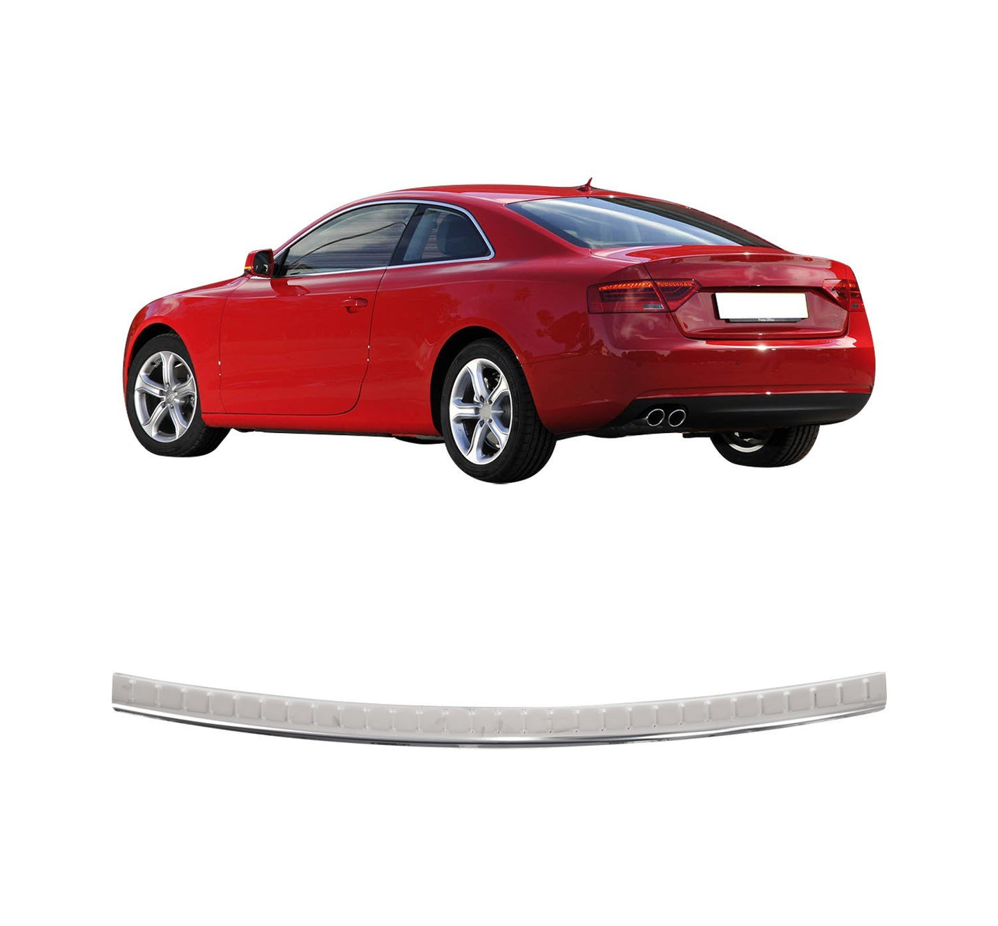 Audi A5 Coupe 8T 2007-2016 Stainless Steel Chrome Rear Bumper Sill Protector