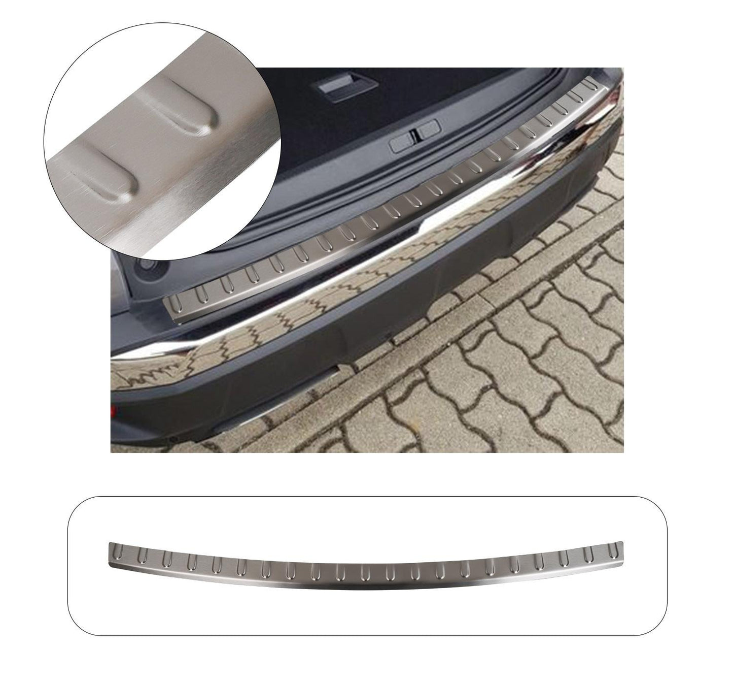 Audi A5 Sportback 8T 2009-2016 Matte Chrome Stainless Steel Rear Bumper Sill Protector