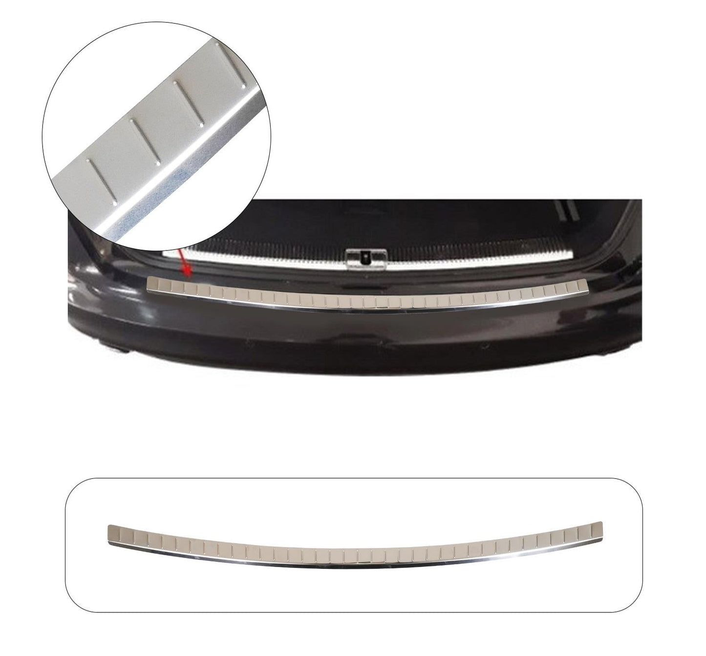 Audi Q5 II FY SUV 2017-2020 Stainless Steel Chrome Rear Bumper Sill Protector
