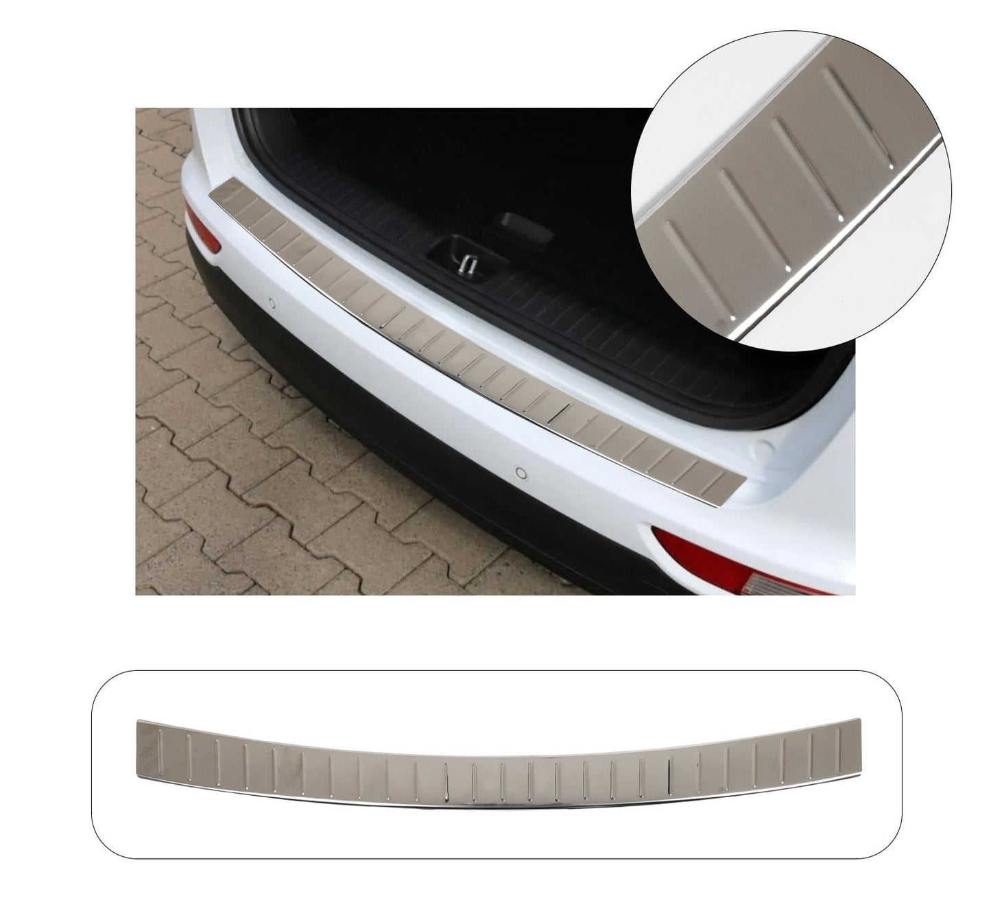 BMW 1 Series E87 / E81 2007-2012 Stainless Steel Chrome Rear Bumper Sill Protector