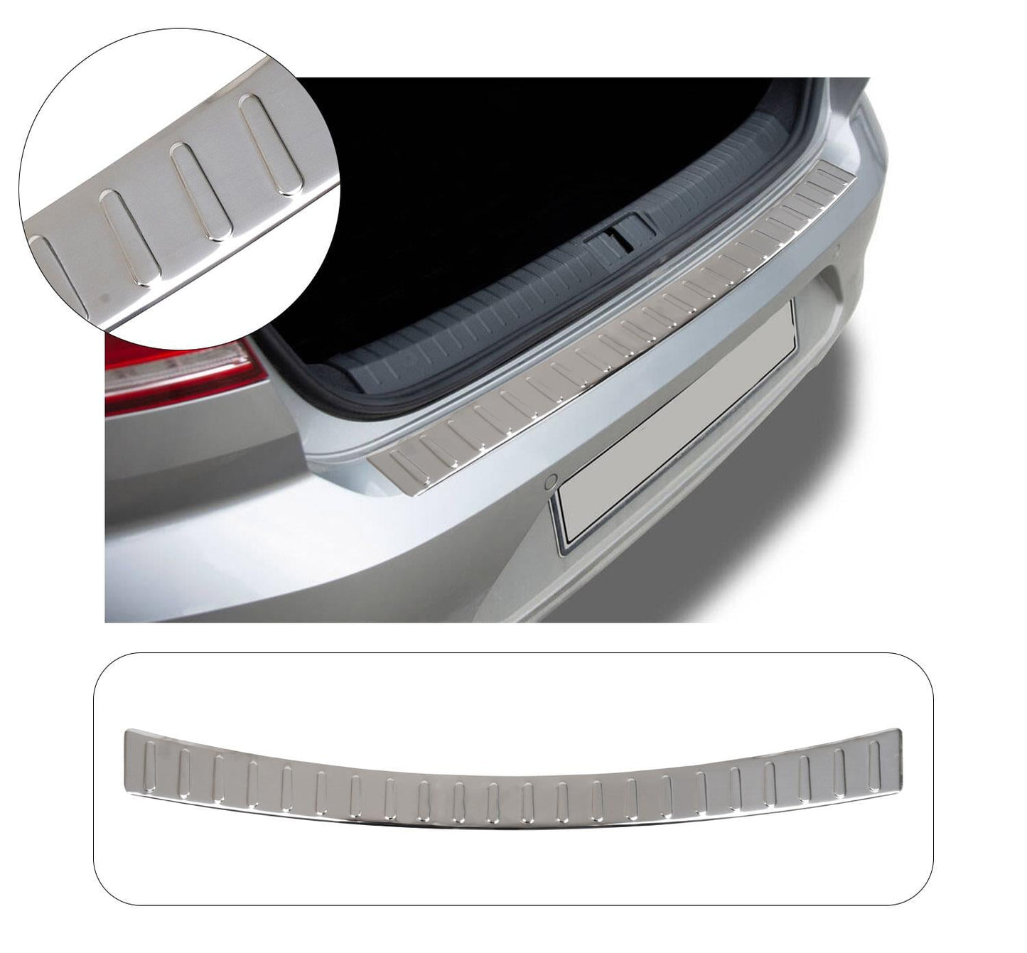 BMW 5 Series Gran Turismo F07 2009–2016 Rear Bumper Sill Cover – Polished Stainless Steel