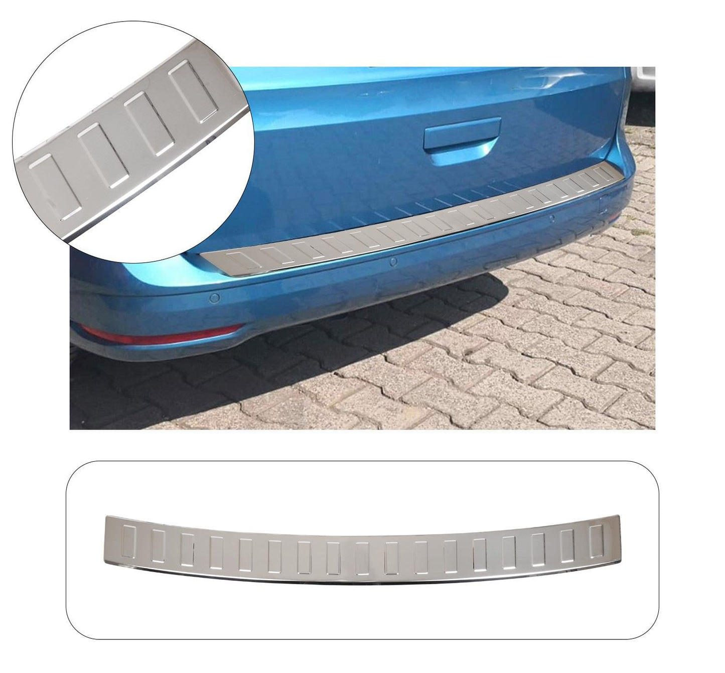 Volkswagen Caddy V 2021–Present Rear Bumper Sill Cover – Polished Stainless Steel