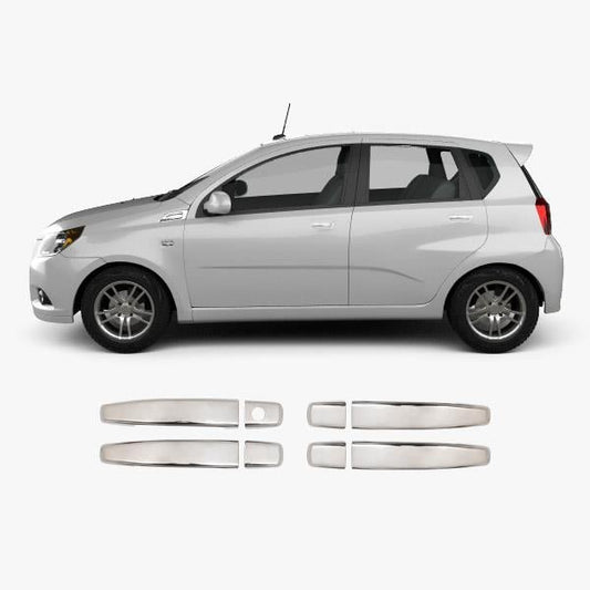 Chevrolet Aveo T300 (2012-2020) Stainless Steel Chrome Door Handle Covers - 4 Doors