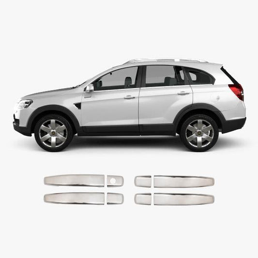Chevrolet Captiva C100 (2006-2011) Stainless Steel Chrome Door Handle Covers - 4 Doors