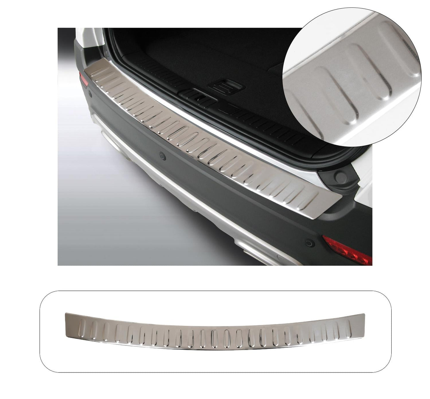 Chevrolet Captiva 2013–2018 Rear Bumper Sill Cover – Polished Stainless Steel
