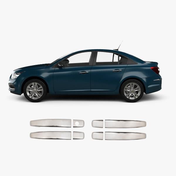 Chevrolet Cruze J300 (2009-2016) Stainless Steel Chrome Door Handle Covers - 4 Doors