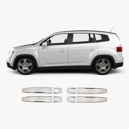 Chevrolet Orlando (2010-2018) Stainless Steel Chrome Door Handle Covers - 4 Doors