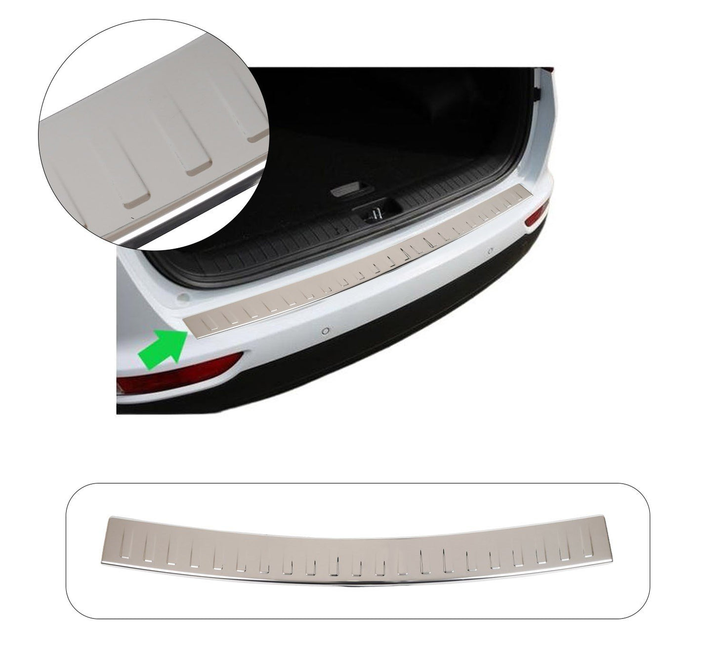Chevrolet Trax 2013–2022 Rear Bumper Sill Cover – Polished Stainless Steel