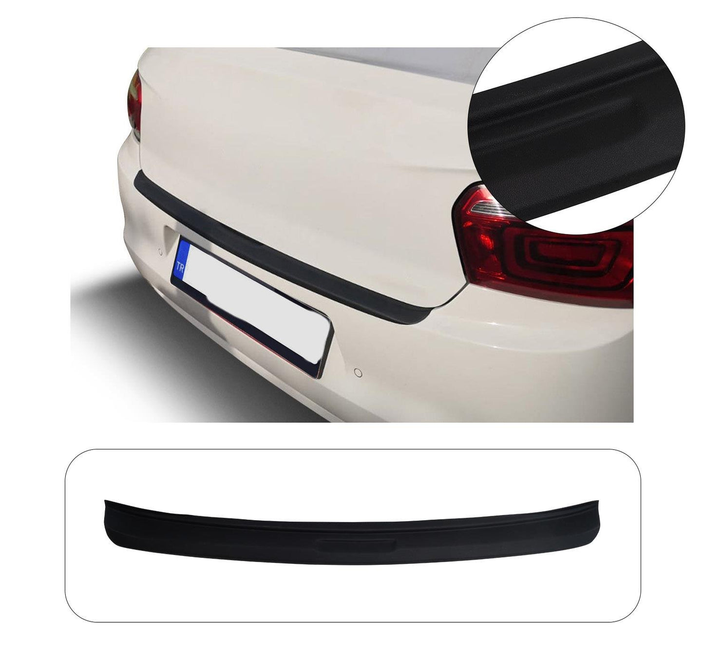 Citroen C-Elysee (2012-Present) Heavy-Duty Wide ABS Rear Bumper Protector Guard