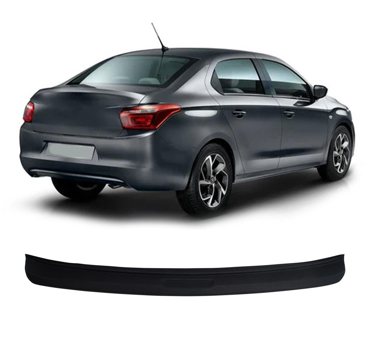 Citroen C-Elysee (2012-Present) Heavy-Duty Wide ABS Rear Bumper Protector Guard