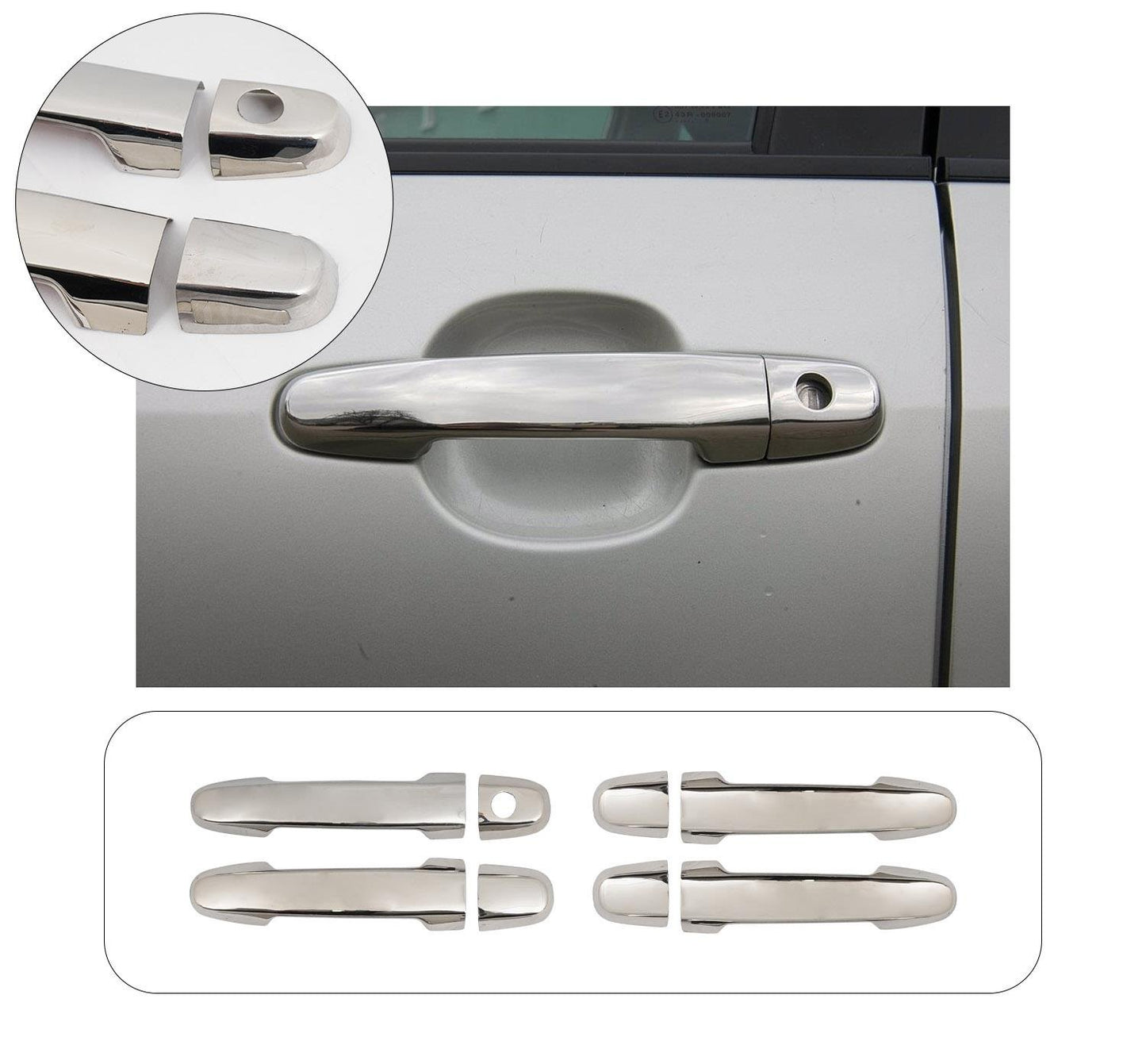 Citroen C1 (2014-2021) Stainless Steel Chrome Door Handle Covers - 4 Doors