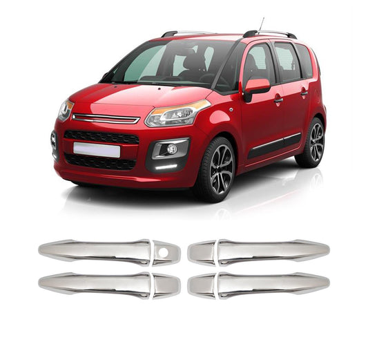 Citroen C3 Picasso (2009-2017) Stainless Steel Chrome Door Handle Covers - 4 Doors