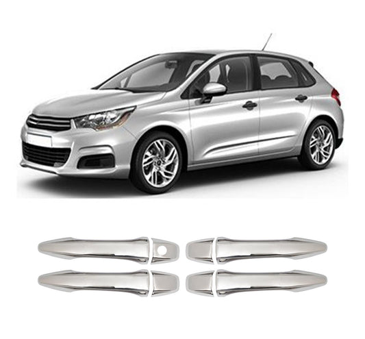 Citroen C4 II (2010-2018) Stainless Steel Chrome Door Handle Covers - 4 Doors