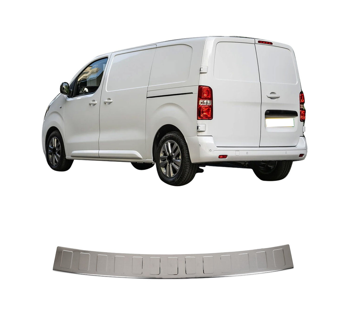 Citroën Dispatch XS Short Wheelbase 2016–2023 Rear Bumper Sill Cover – Polished Stainless Steel