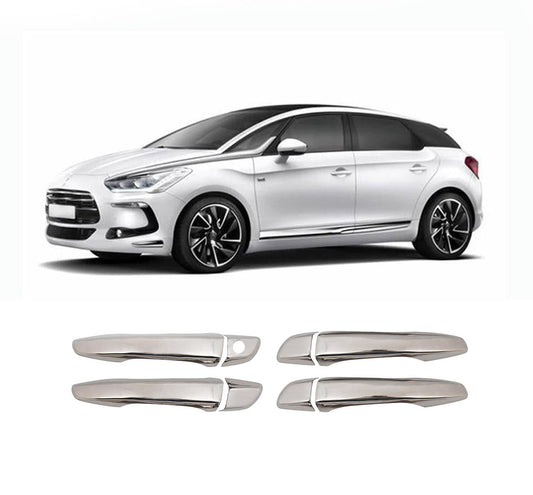 DS 5 / Citroen DS5 (2011-2019) Stainless Steel Chrome Door Handle Covers - 4 Doors (1 Keyhole)