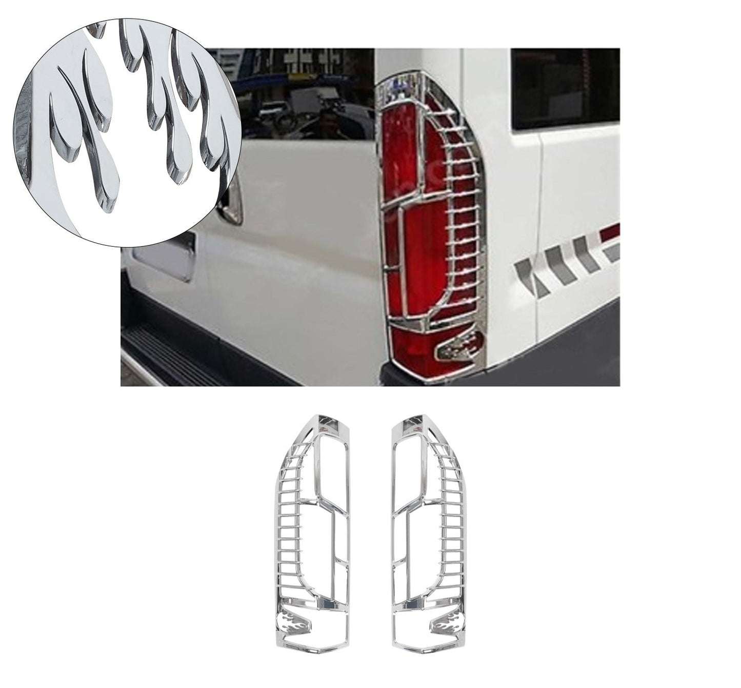 Citroen Jumper Facelift (2014-Present) Stainless Steel Chrome Tail Light Frames