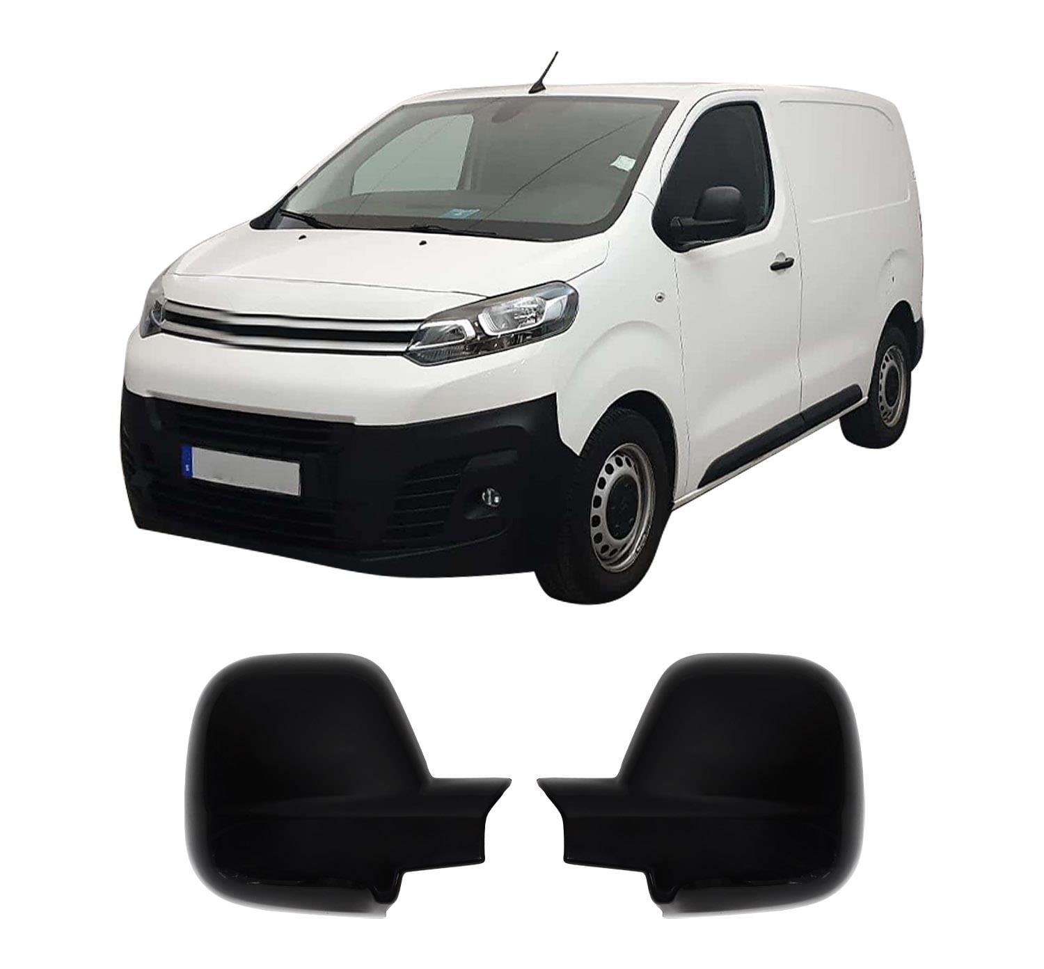 Citroen Jumpy III 2017 ABS black mirror cover overlay