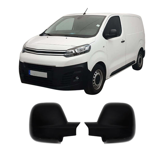 Citroen Jumpy III 2017 ABS black mirror cover overlay