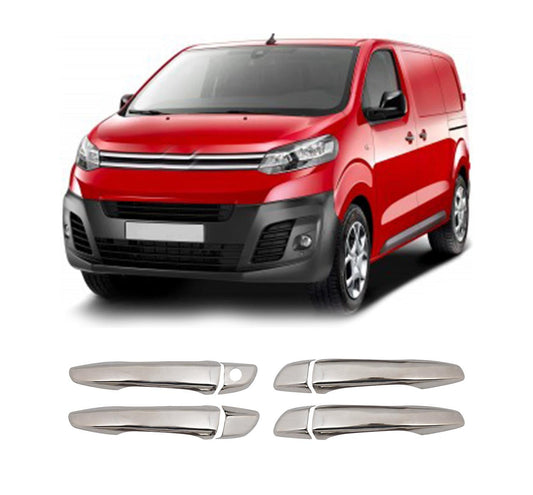 Citroen Jumpy III (2016-Present) Stainless Steel Chrome Door Handle Covers - 4 Doors (1 Keyhole)