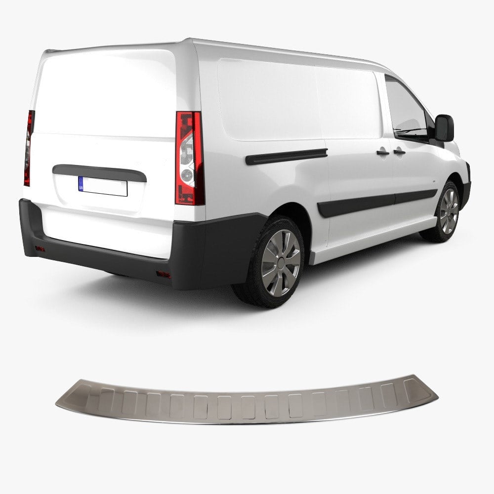 Citroën Jumpy XL Long Body 2016–2023 Rear Bumper Sill Cover – Polished Stainless Steel