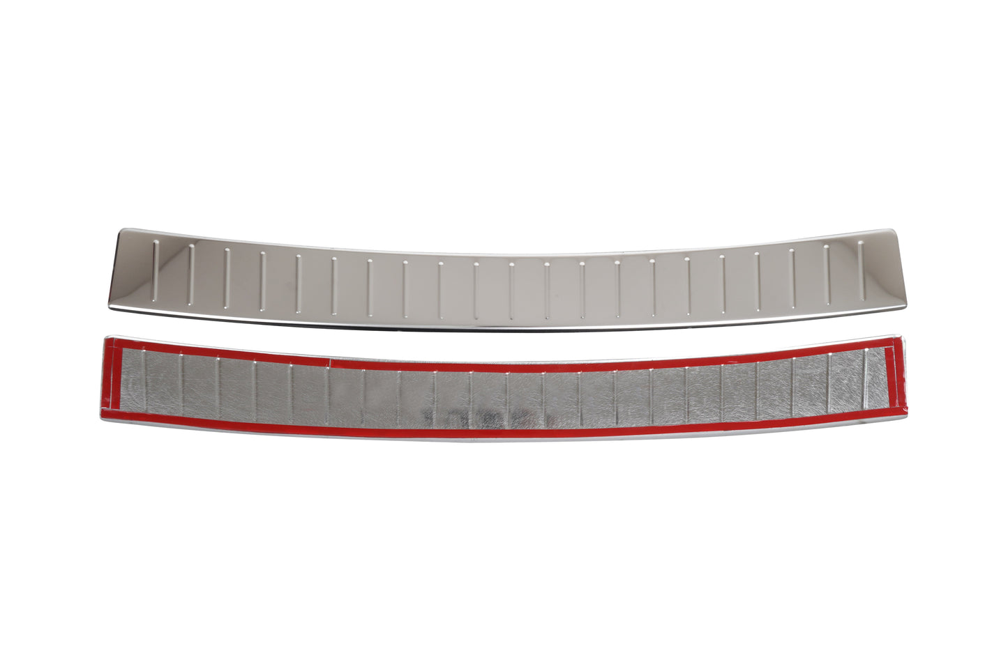Polished stainless steel rear bumper sill cover with pre-applied adhesive backing for Citroën SpaceTourer
