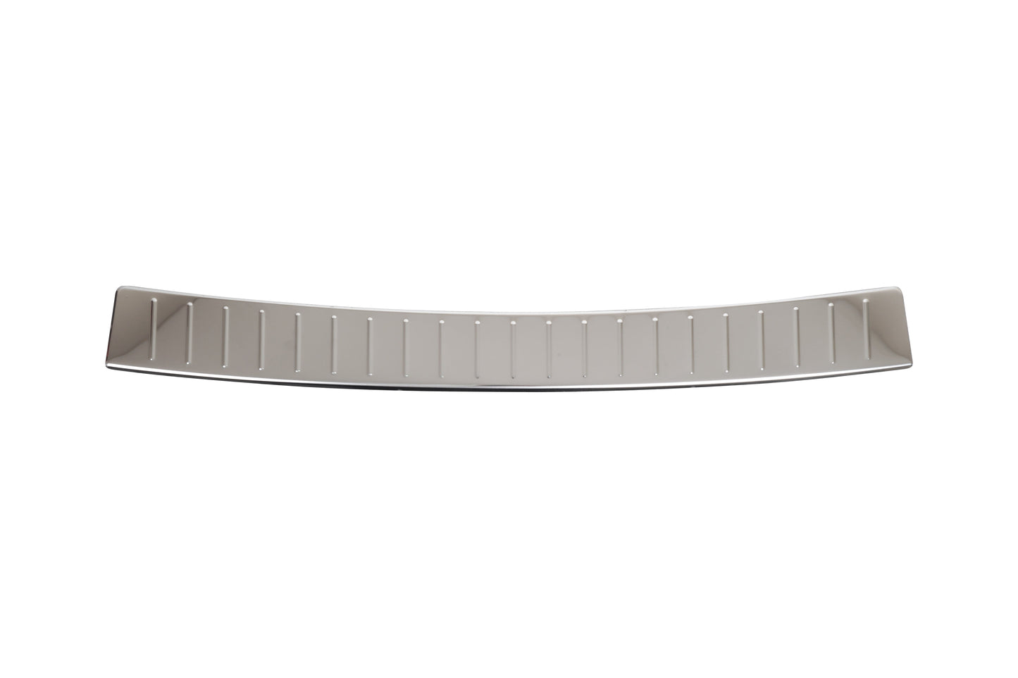 Citroën SpaceTourer rear bumper sill cover in polished stainless steel with raised line detailing