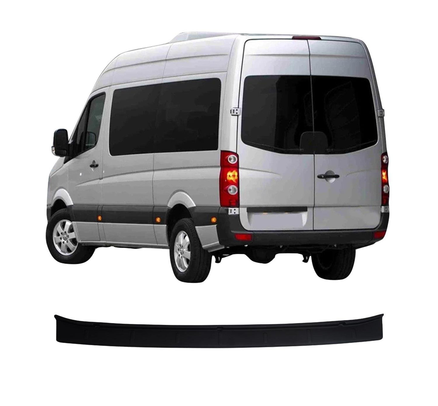 Volkswagen Crafter (2006-Present) Heavy-Duty Wide ABS Rear Bumper Protector Guard