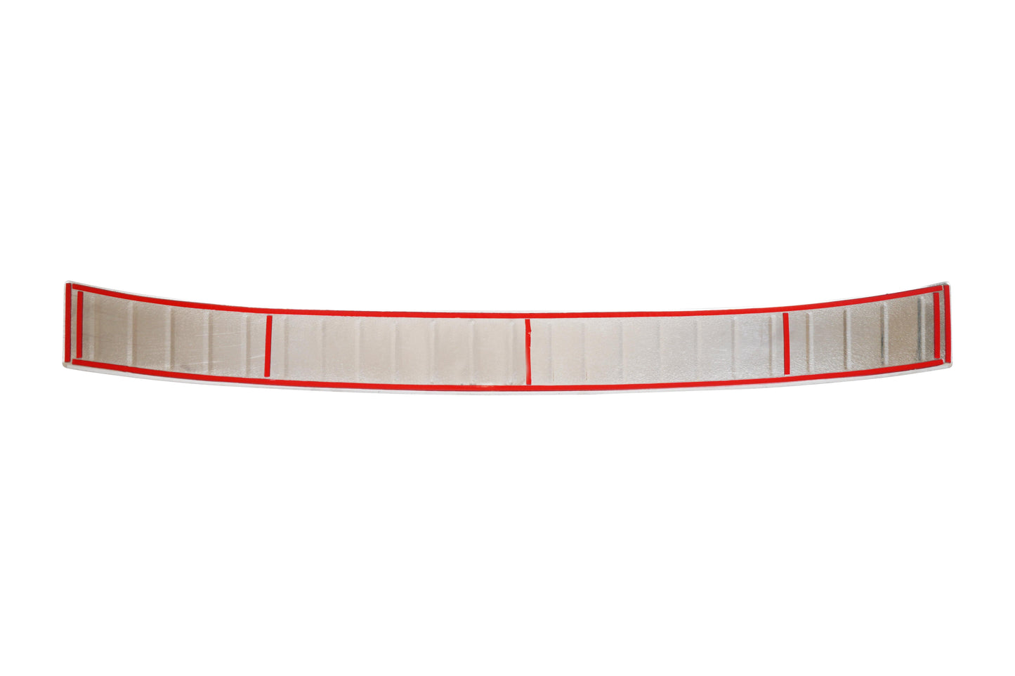 Rear side of Volkswagen Crafter bumper sill cover showing pre-applied adhesive mounting strips