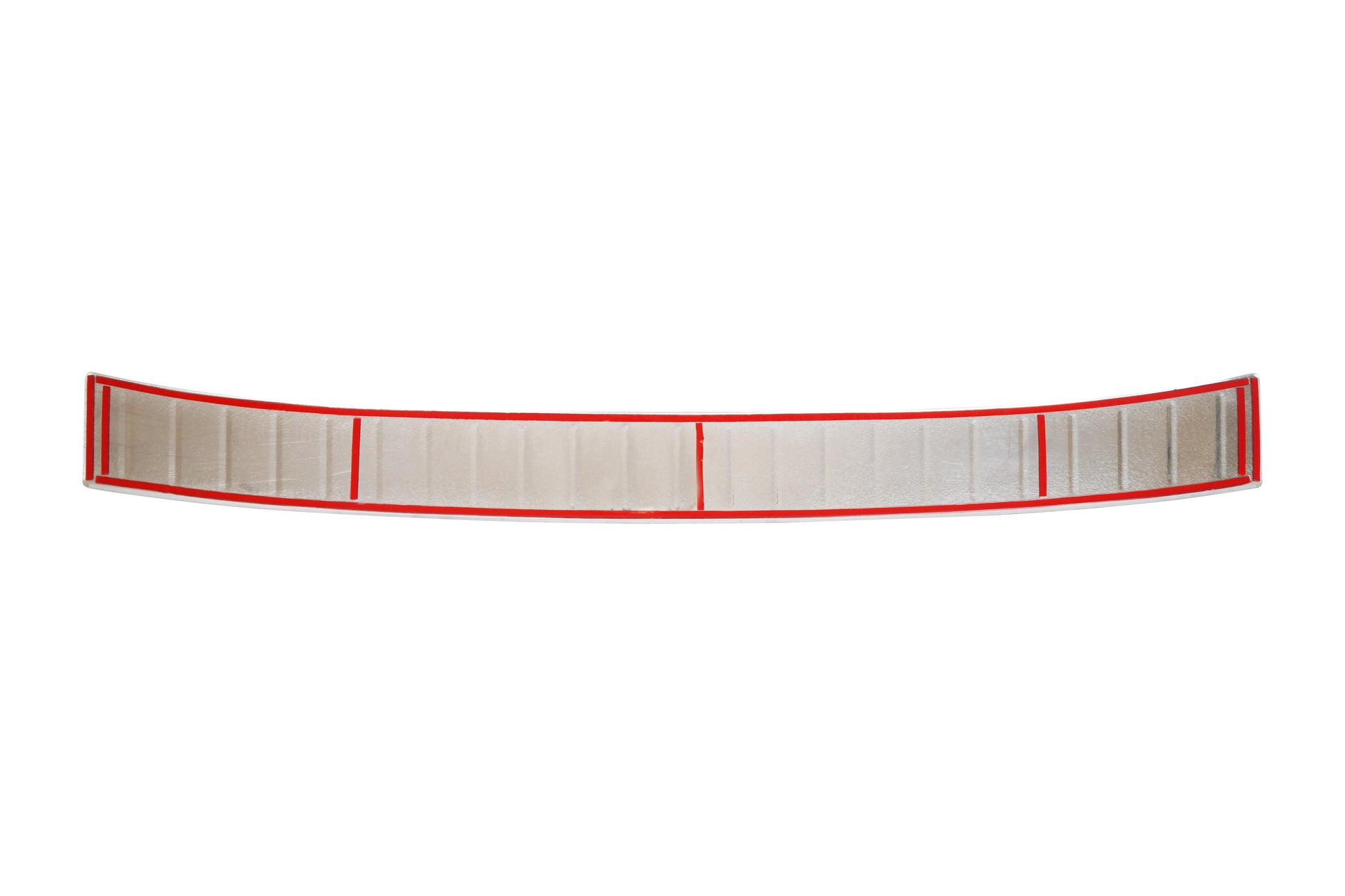 Rear side of Volkswagen Crafter bumper sill cover showing pre-applied adhesive mounting strips