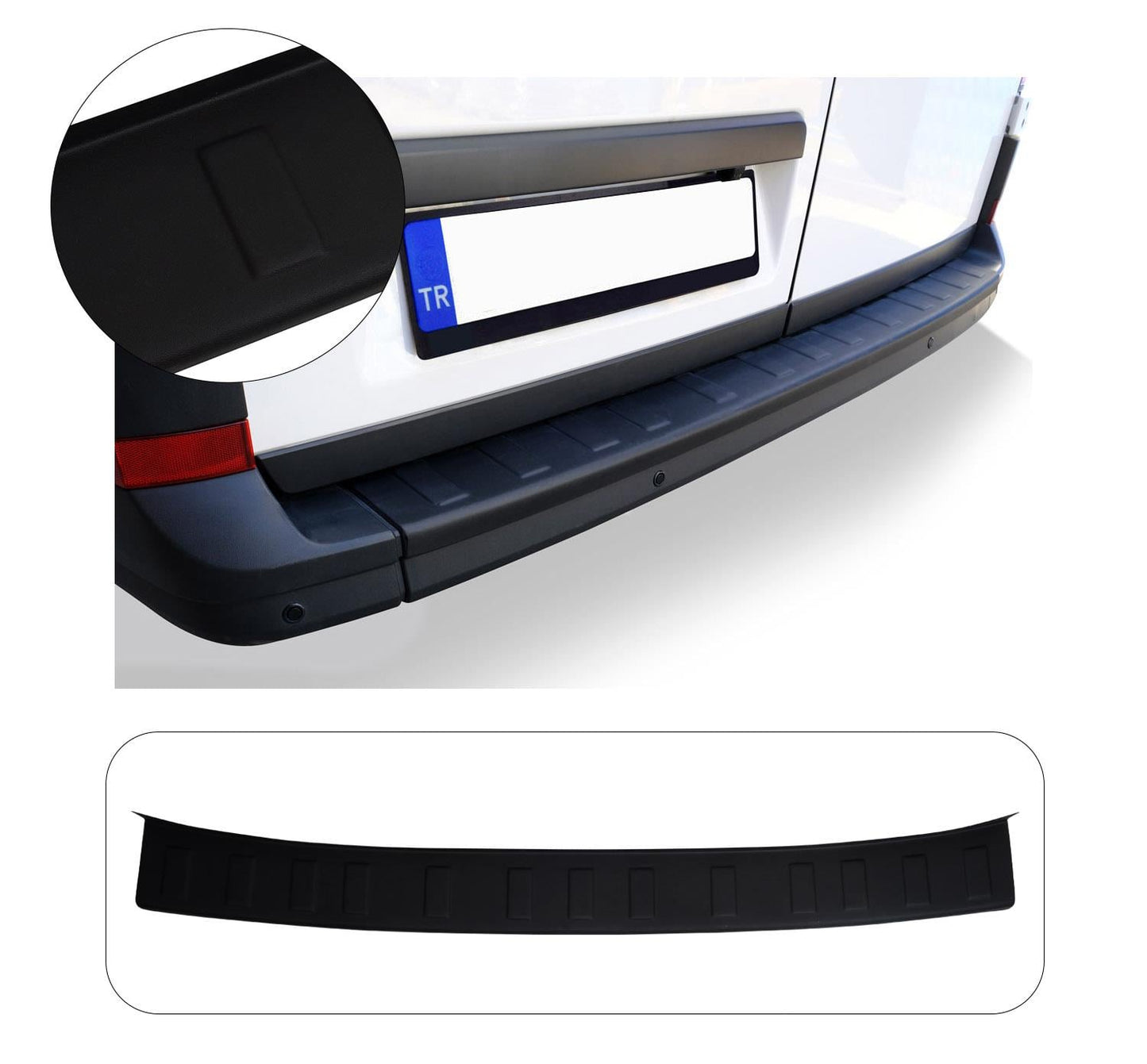 Volkswagen Crafter (2018-Present) Heavy-Duty Wide ABS Rear Bumper Protector Guard