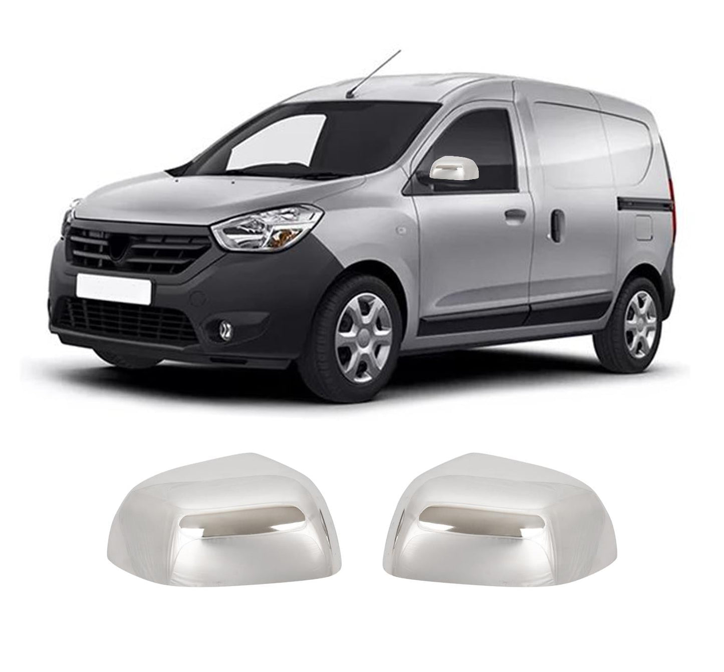 Dacia Dokker 2012-2021 stainless steel mirror cover overlay