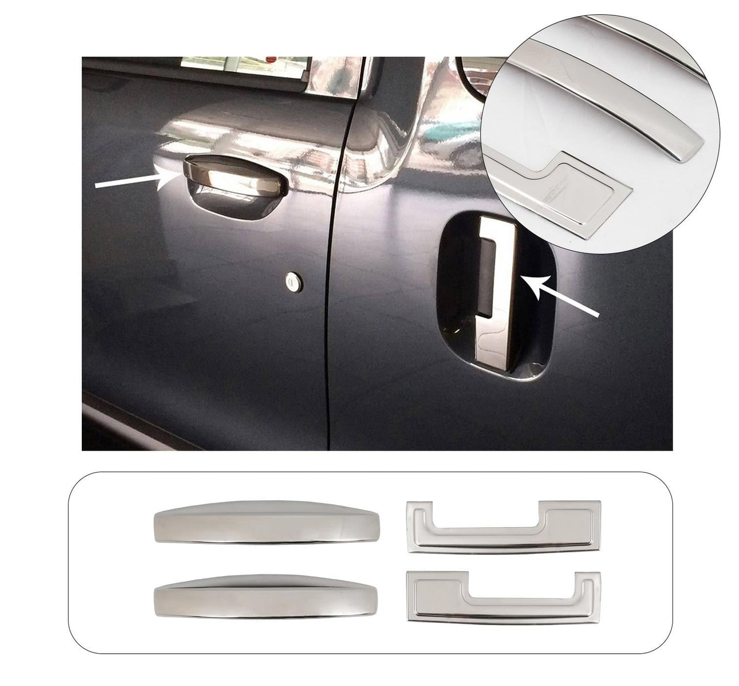 Dacia Dokker (2012-2021) Stainless Steel Chrome Door Handle Covers