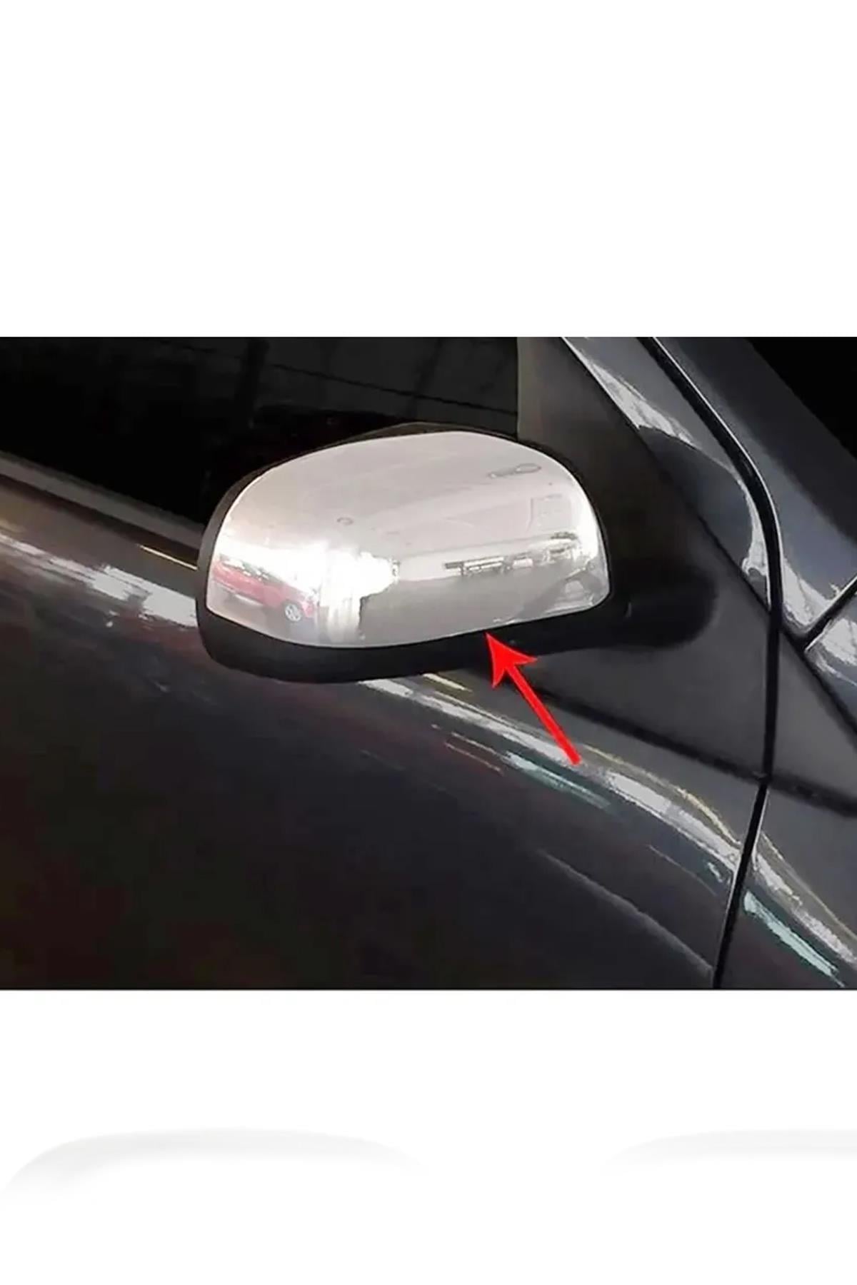 Chrome stainless steel side mirror covers for Dacia Duster