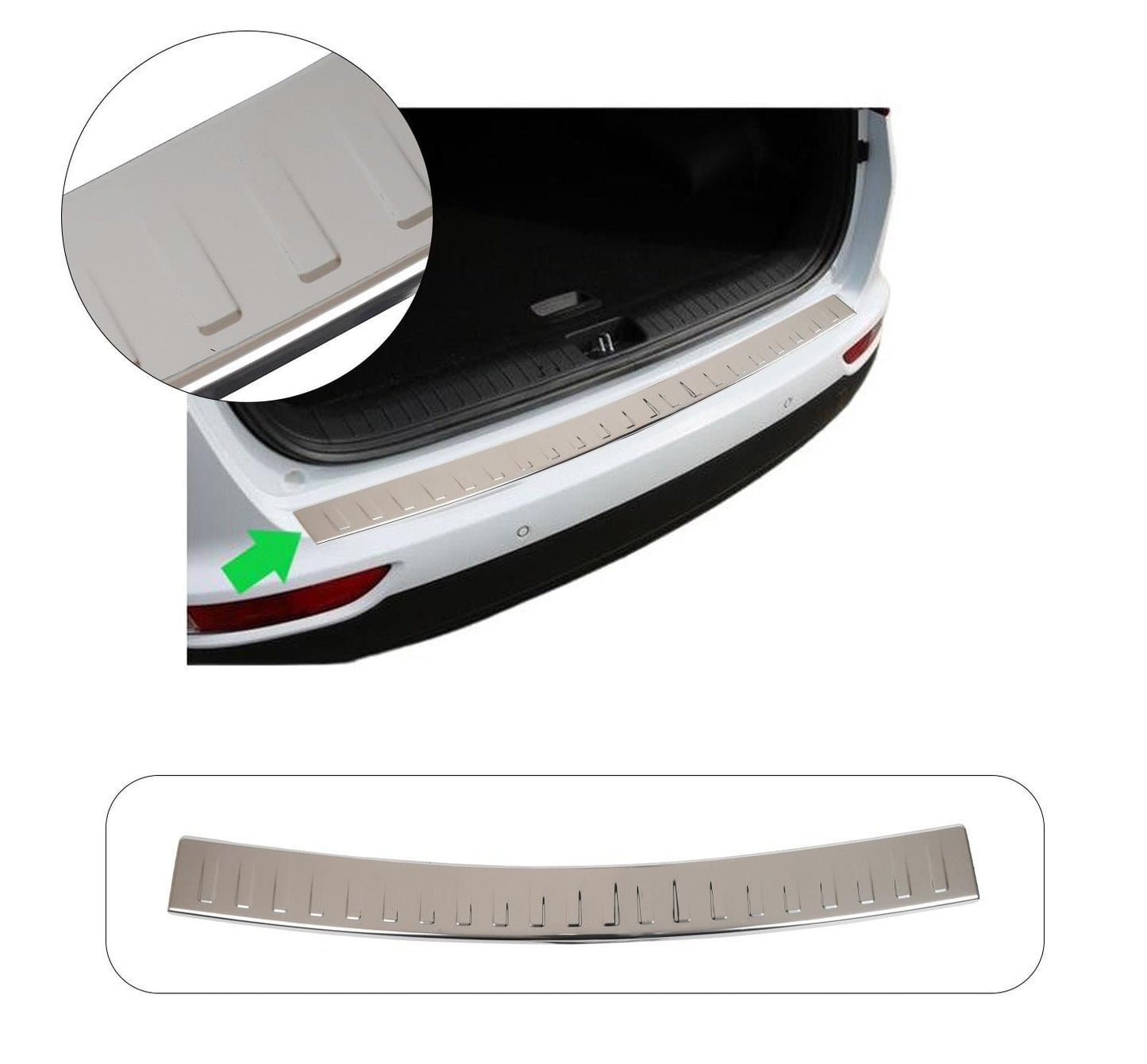 Dacia Duster 2010–2017 Rear Bumper Sill Cover – Polished Stainless Steel