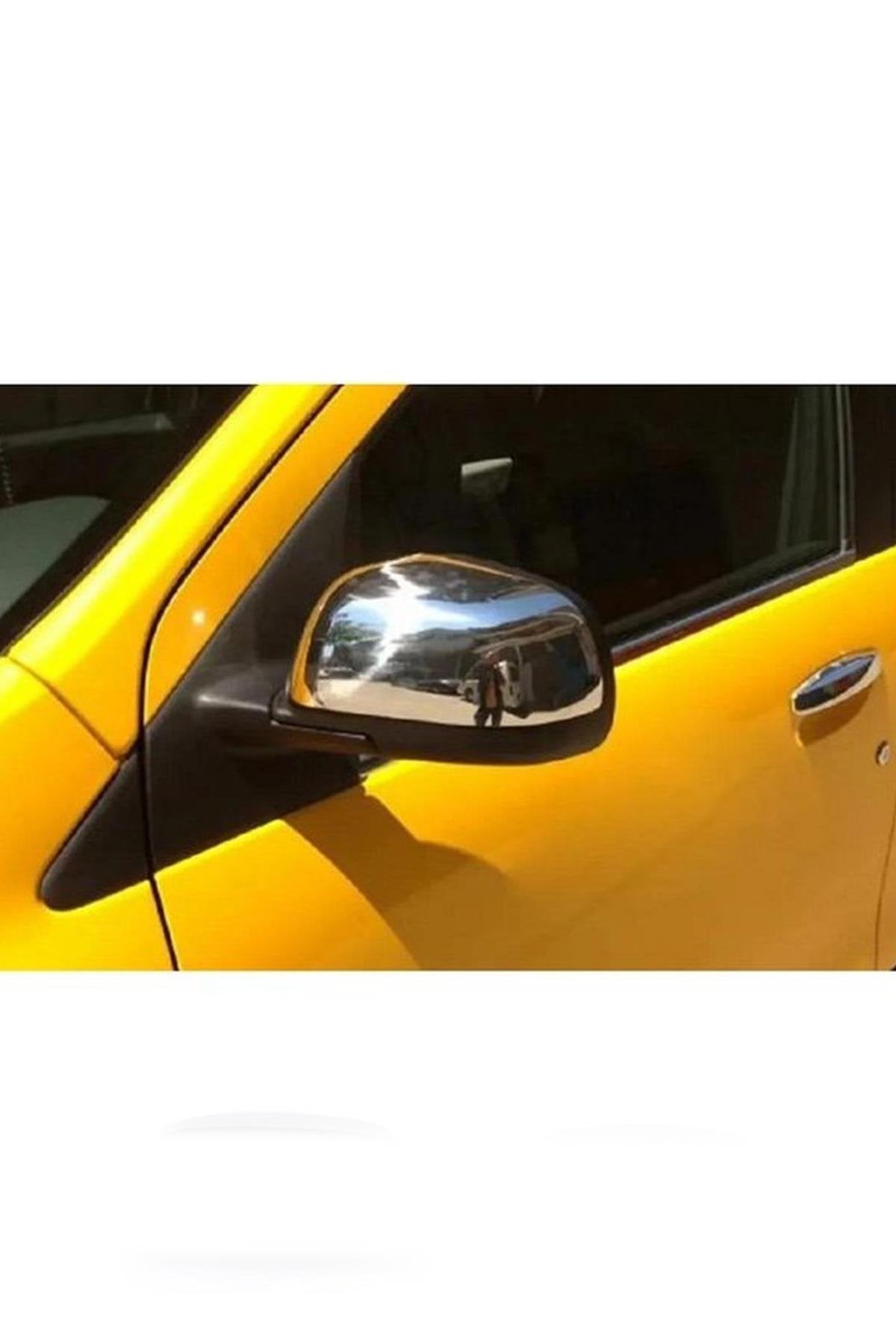 Chrome stainless steel side mirror covers for Dacia Lodgy
