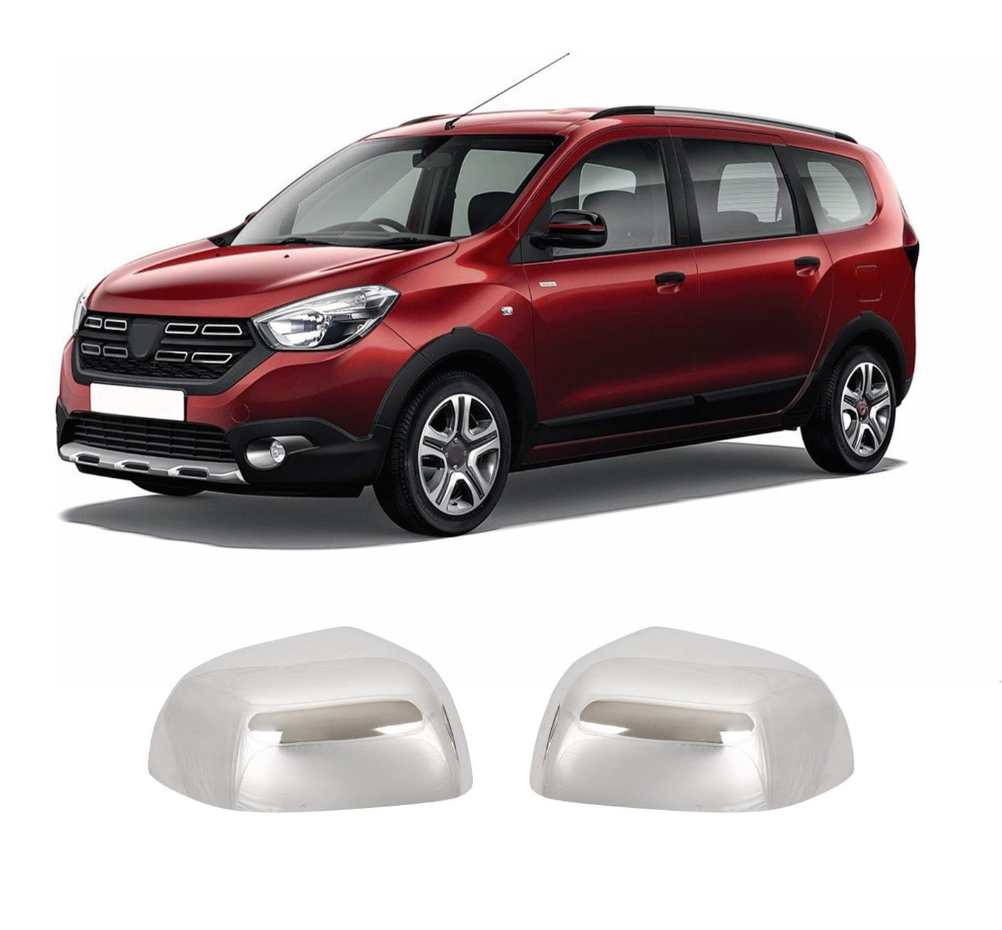 Dacia Lodgy 2012 stainless steel mirror cover overlay