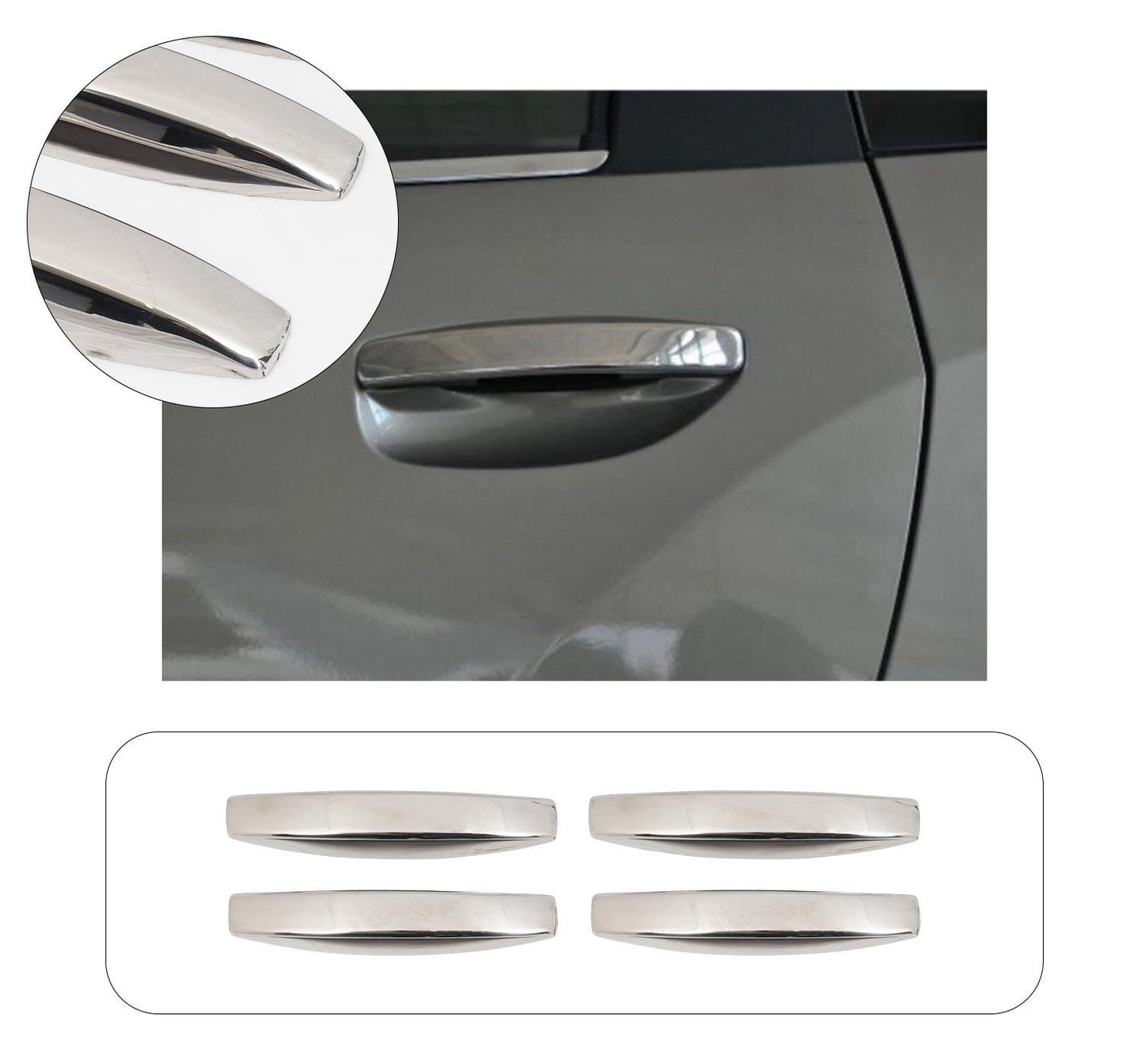 Dacia Lodgy (2012-2022) Stainless Steel Chrome Door Handle Covers - 4 Doors