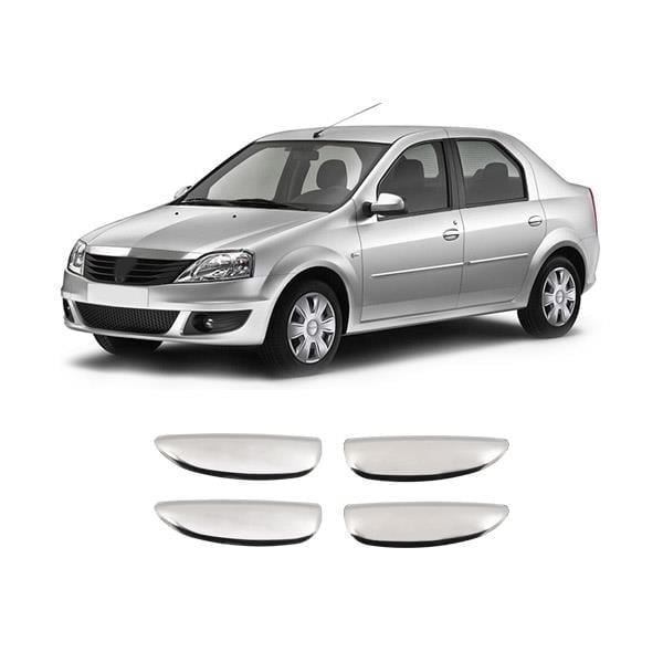 Dacia Logan Phase 2 (2008-2013) Stainless Steel Chrome Door Handle Covers - 4 Doors