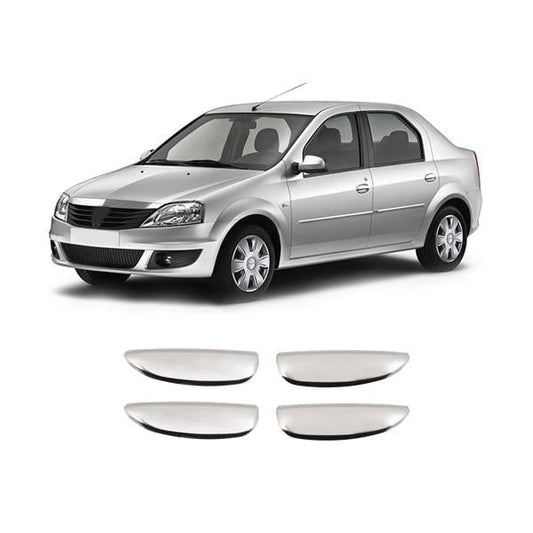 Dacia Logan Phase 2 (2008-2013) Stainless Steel Chrome Door Handle Covers - 4 Doors