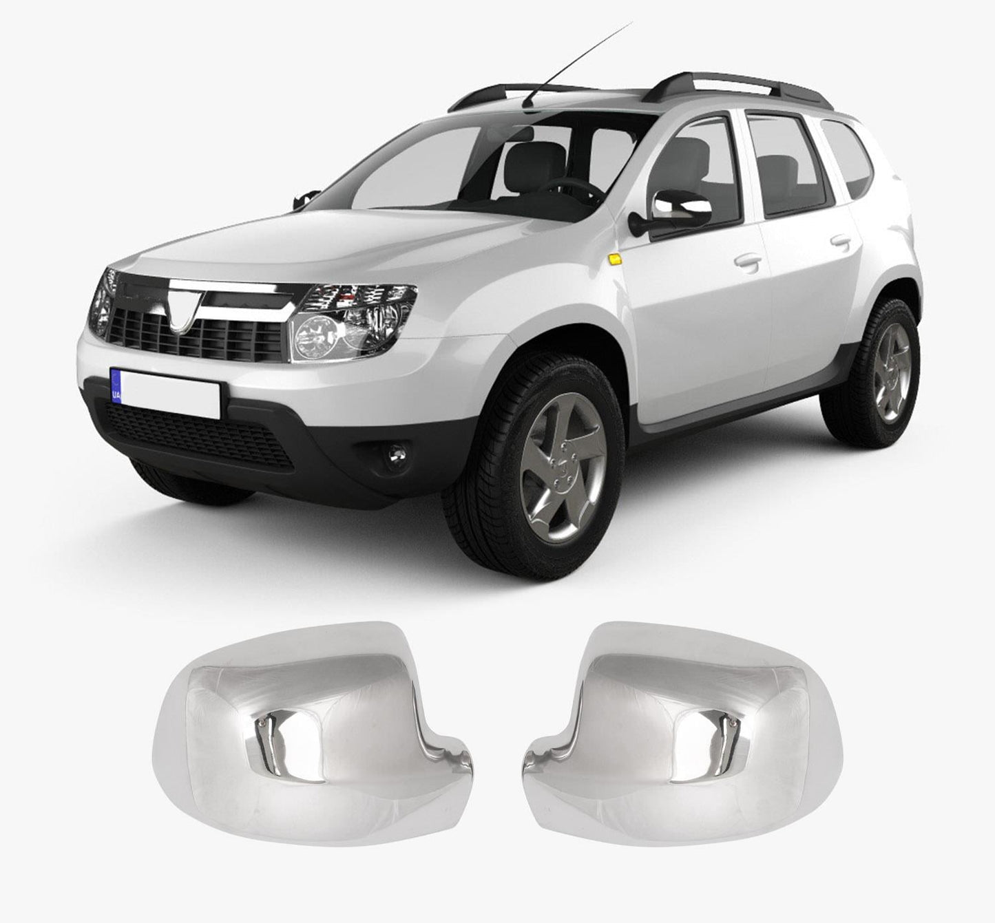Dacia Duster 2014-2018 stainless steel mirror cover overlay