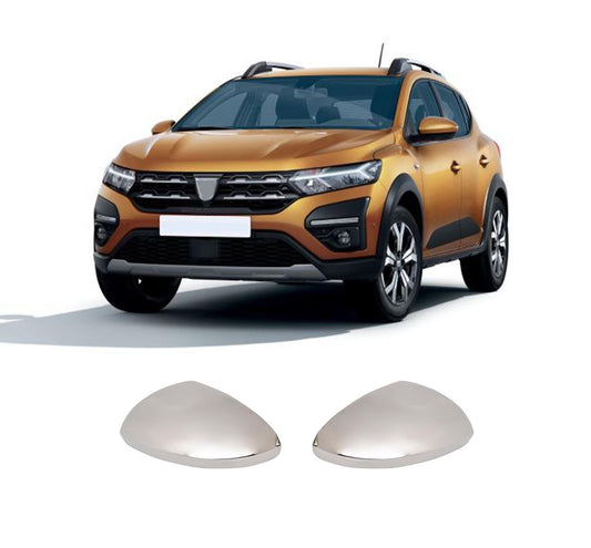 Dacia Sandero 2021 stainless steel mirror cover overlay