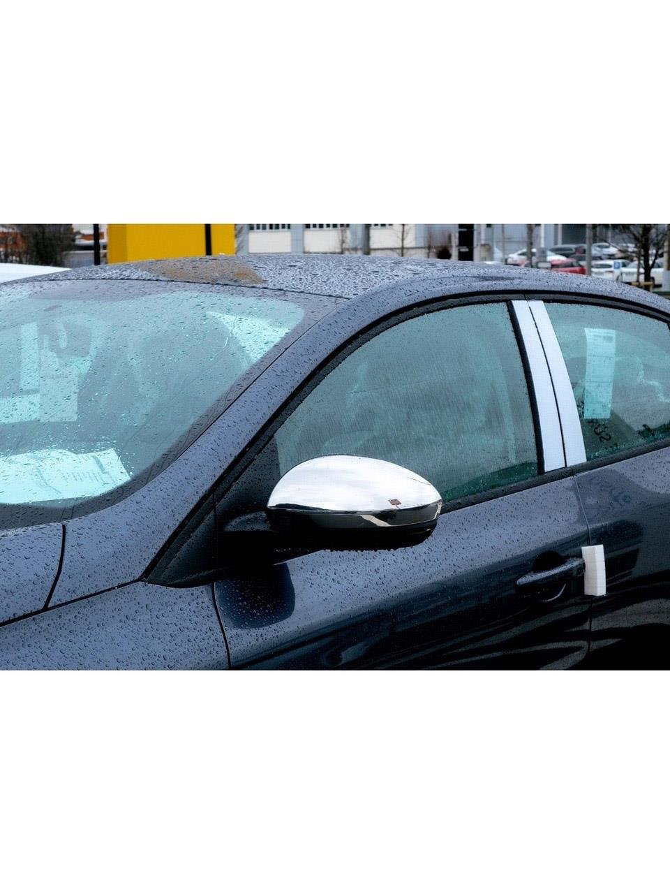 Chrome stainless steel side mirror covers for Dacia Sandero