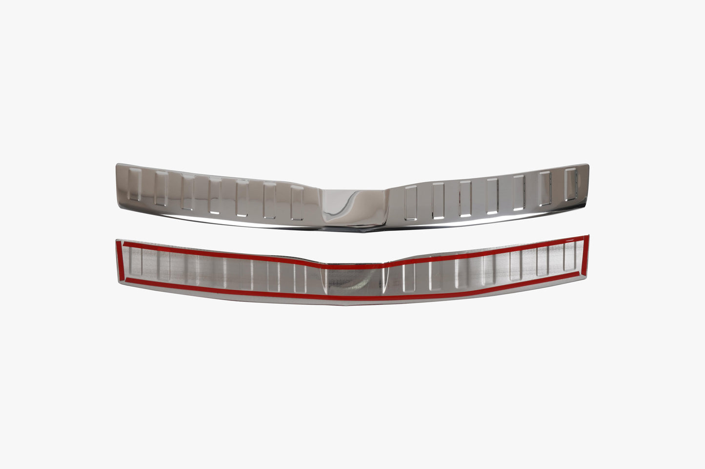 Polished stainless steel rear bumper sill cover for Dacia Spring 2022–2023