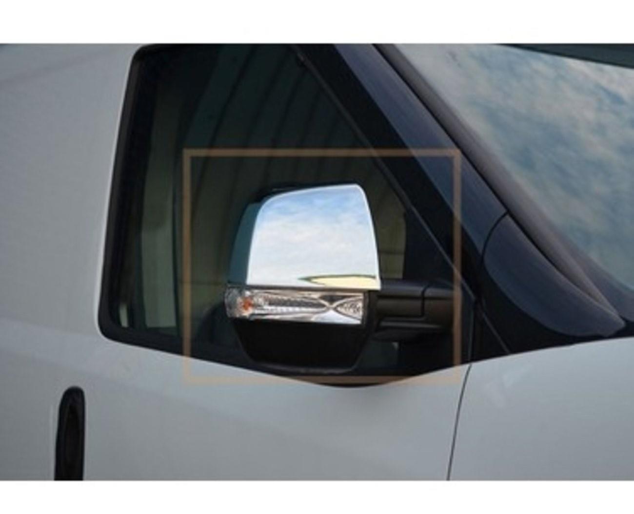 Chrome stainless steel side mirror covers for Fiat Doblo